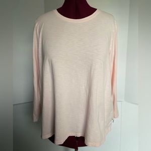 Duluth Trading Co | Light Pink Heathered 3/4 Tee 1X Women’s Plus